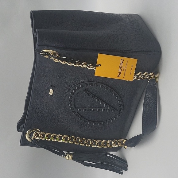 1392- Valentino By Mario Valentino Bag Genuine Italian Leather NWT - Picture 2 of 13